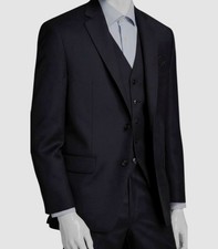 Michael Kors Mens Black Wool Stretch Classic Fit Sport Coat Suit Jacket Size 42R