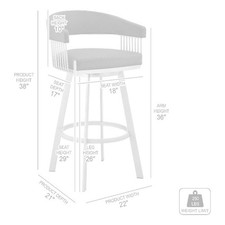 Armen Living Naomi and Chelsea 4PC Faux Leather/Metal Dining Set in Black/Gray