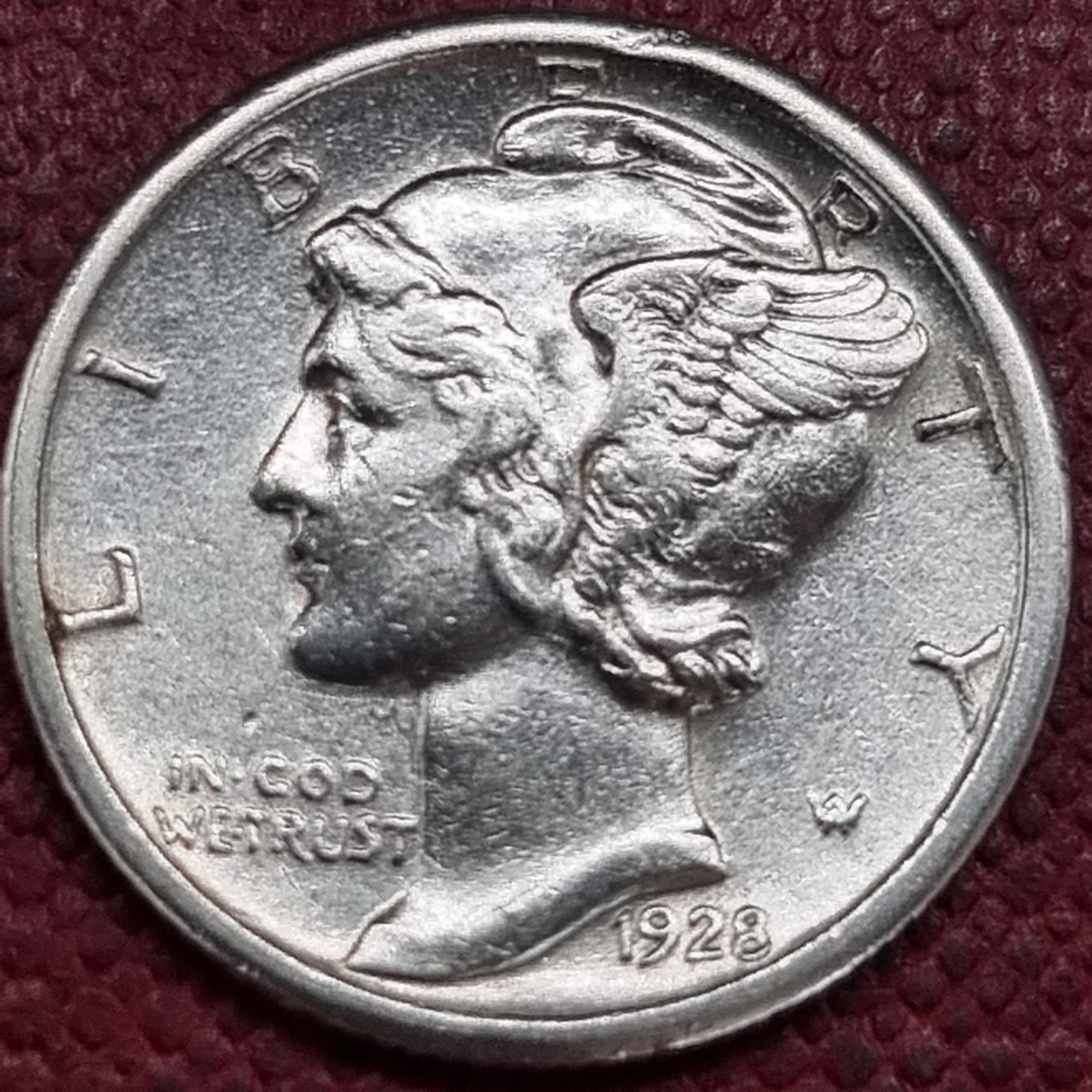 1928 S Mercury Dime 10c UNC Uncirculated High Grade #100203