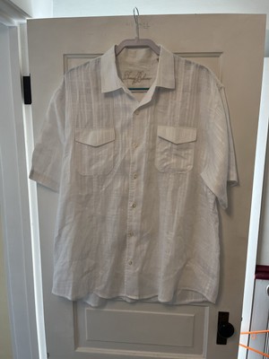 Tommy Bahama Shirt Mens XL Linen Button Up Casual Pockets Camp Beach Summer