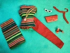 Vintage 60's Barbie🍃🥀Boat Neck Striped Knit Outfit & Accessories🥀🍃 Nice!