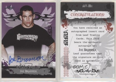 2010 Leaf MMA Auto Purple /25 Joe Brammer #AU-JB1 Rookie Auto RC