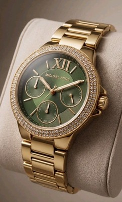 Michael Kors MK6981 Uhr Everest Camille Damen Armband Silber Gold Grün NEU