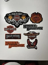 Harley Davidson Patch Lot of 8 different Embroidery Iron-On Patches