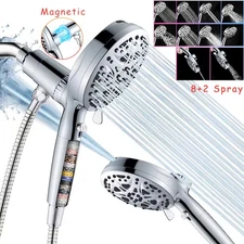 Filter Shower Head-10 Modes, Magnetic High Pressure Water-Saving Showerhead Set