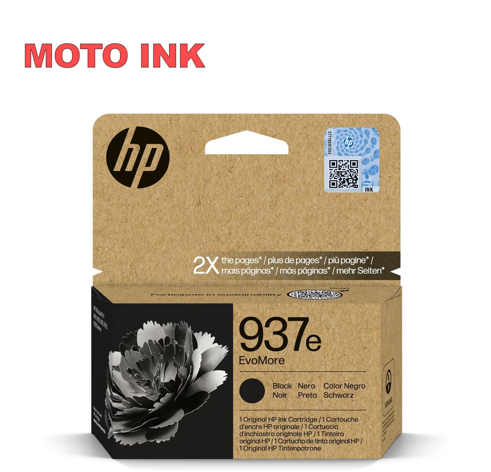 HP 937E EvoMore Black Original Ink Cartridge - 4S6W9NE