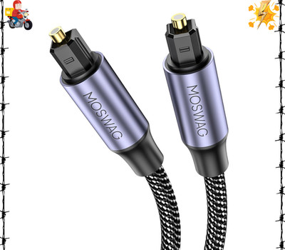 Toslink Audio Cable, 3FT/1M Optical Male to Male Cable, Digital Optical Cable Ex