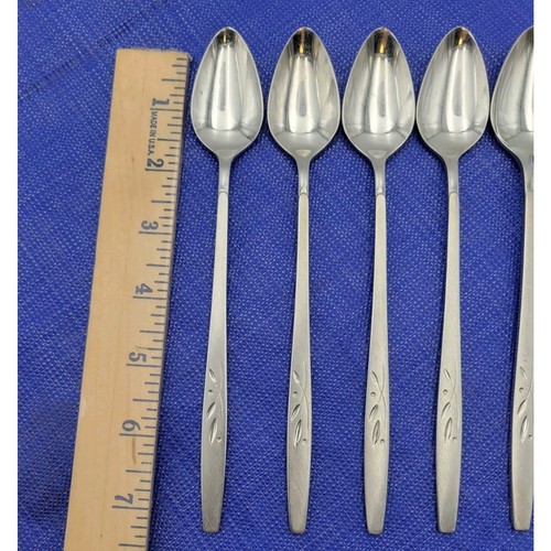 Juego de 6 cucharaditas heladas Oneida Will O' Wisp de acero inoxidable raras descontinuadas - Imagen 3 de 8