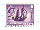 Singapore Queen Elizabeth II Postage STAMP 10 Cents SA-94 — photo 7