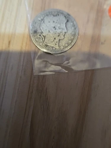 1907 Barber Quarter 90% Silver