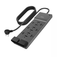 Belkin - Surge Protector for Home/Office with 12 AC outlets, 8-foot cord, 394...