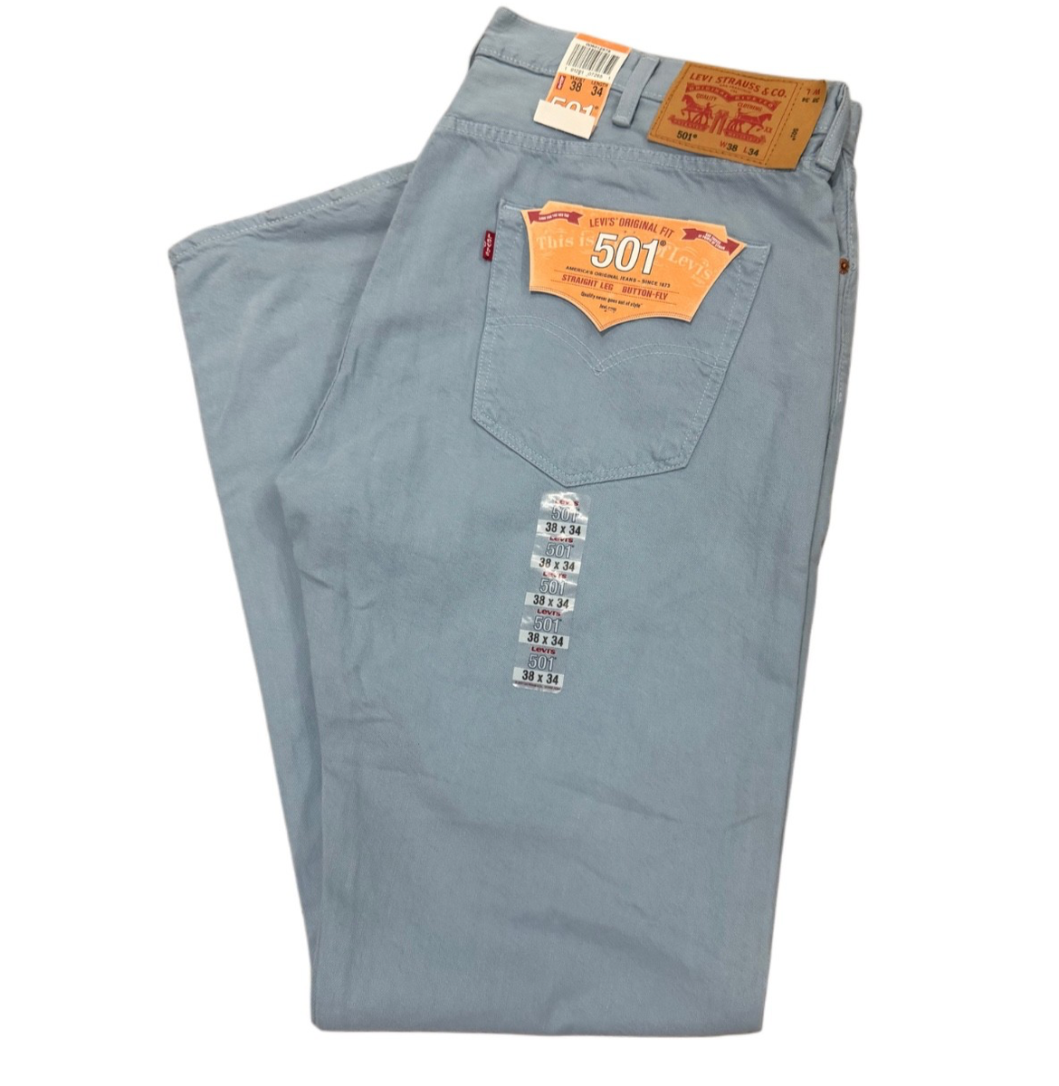 Levi's Men's 501 Original Jeans Color Sky Blue 005012578 | eBay Levi's Men's 501 Original Jeans Color Sky Blue 005012578 | eBay