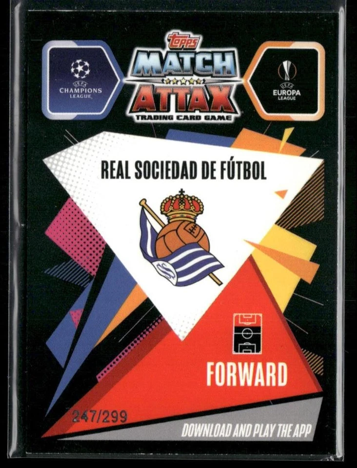 2020-21 Topps Chrome Match Attax UEFA #76 Mikel Oyarzabal Purple #/299 - Image 2 of 2