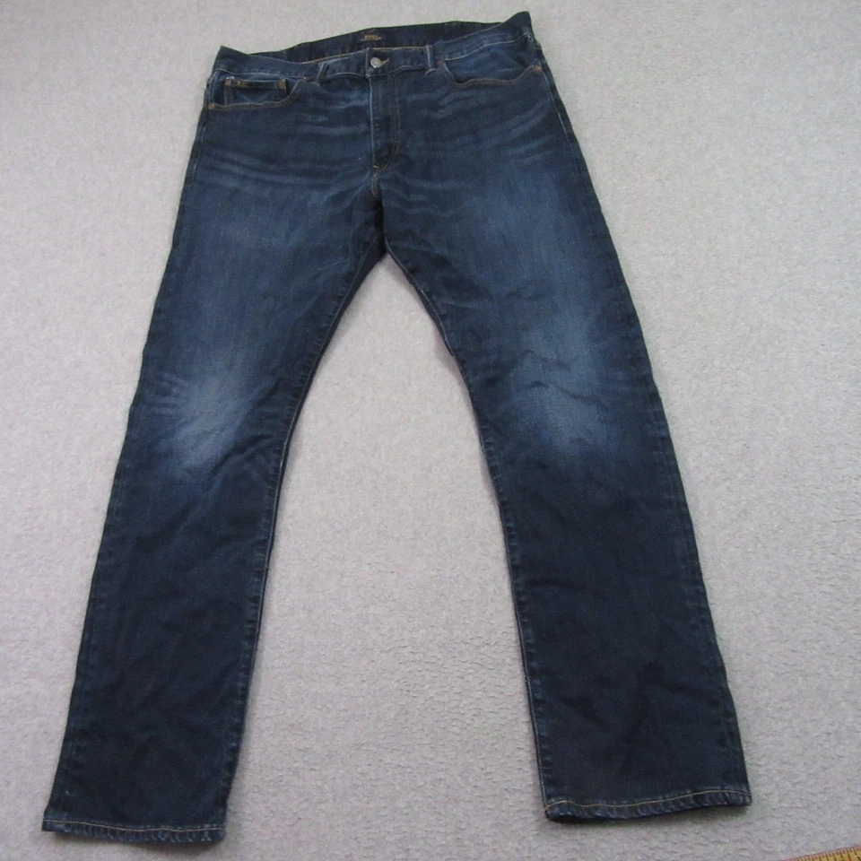 Polo Ralph Lauren Mens Jeans 38 X 34 Hampton Relaxed Straight Dark Wash Blue - Image 3 of 4