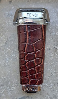 Rare Vintage FENDI Exotic Leather Car Key Holder Case   Crocodile Pattern  ...