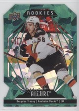 2022 Upper Deck Allure Rookies Green Rainbow Die-Cut 28/99 Brayden Tracey 09wc