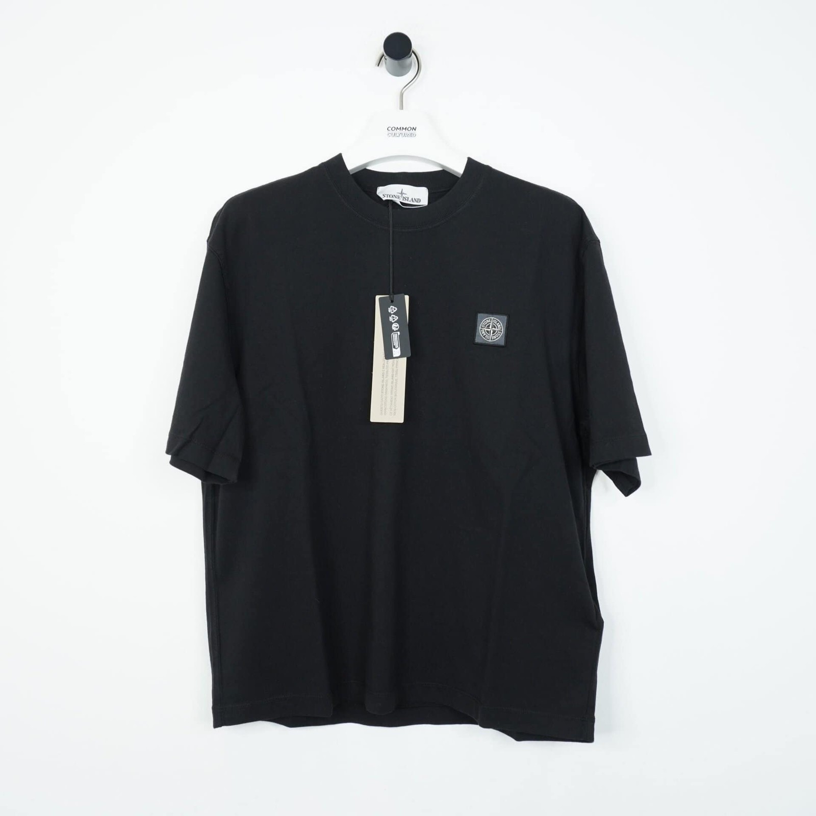 Stone Island Organic Cotton Black T-Shirt | Loose Fit | UK Dispatch