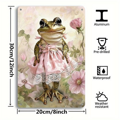 #ad Frog Versatile Seasonal No Electricity Tin Metal Signs Home Décor 8x12 $12.99