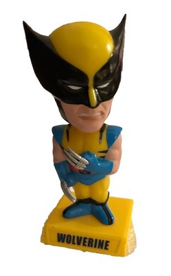 Marvel  X-MEN  WOLVERINE  Bobble Head Funko Wacky Wobbler Yellow Blue 