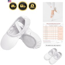 Canvas Ballet Shoes Toddler Girls Ballet Slippers No-Tie Boys Dance Shoes