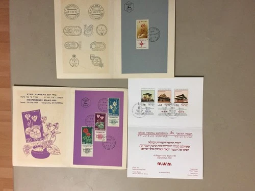 Three Israel fdc with book of stamps