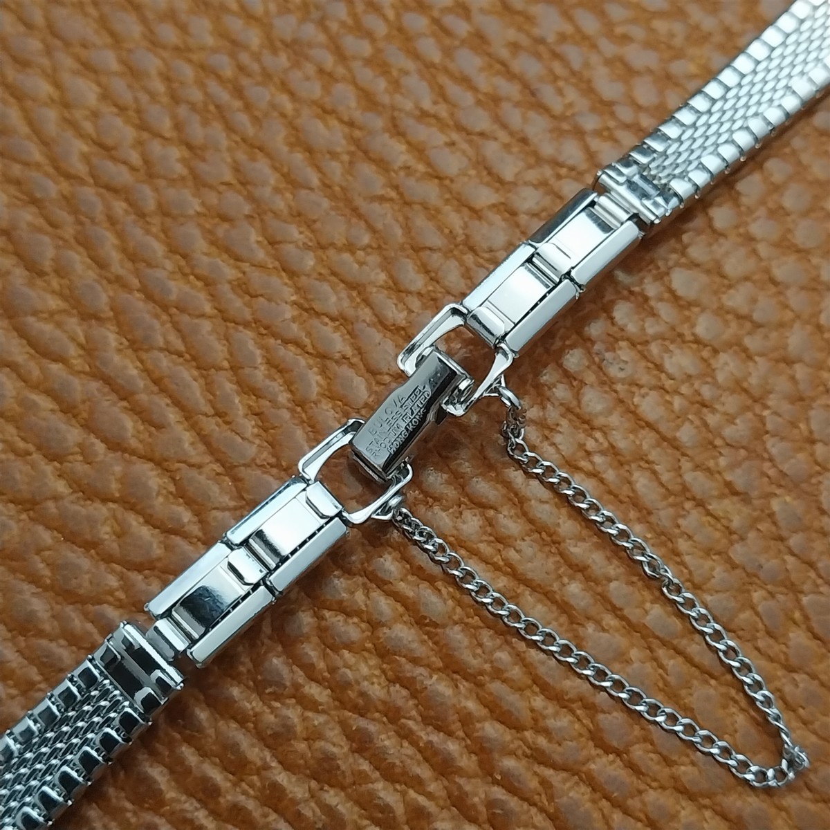 Bulova Rhodium Plate Stainless Ladies NOS Vintage Cocktail Watch Band View 6