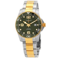 Orologio Uomo Longines Hydro Conquest Automatico Quadrante Verde L3.781.3.06.7