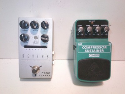 CLEAN FLAMMA FS02 Reverb Pedal & Behringer CS400 Compression Sustainer FREE SHIP