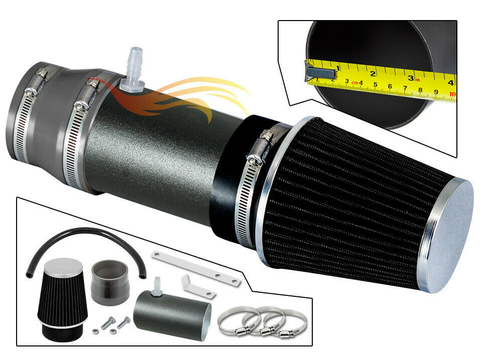 BCP RW GREY For 03-07 Honda Accord 3.0L V6 Air Intake Kit System+Filter