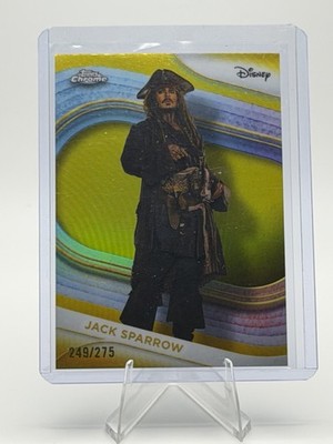 2025 Topps Chrome Disney Jack Sparrow Yellow Refractor /275 #3
