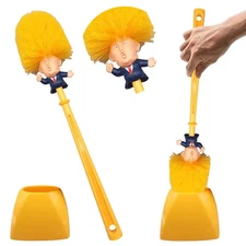 Trump Toilet Cleaning Brush Novelty Donald Bathroom Toilet Brush with Holder