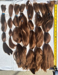 Mix 16" 22" marrone medio/marrone scuro 32 oz capelli umani estensioni intreccio radicato