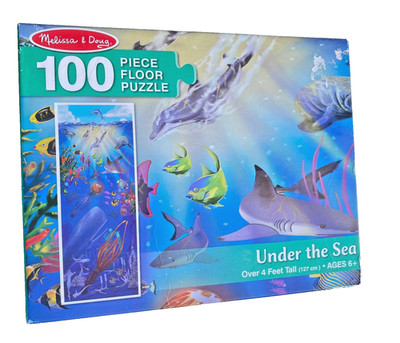 Melissa & Doug Under The Sea - 100 Piece Floor Kids Puzzle 50.5x18.5'' Complete!
