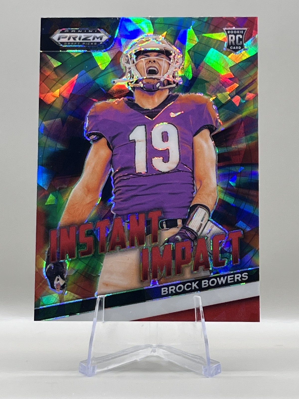 2024 Panini Prizm Draft Picks #II-BB Brock Bowers Instant Impact Red Ice Georgia