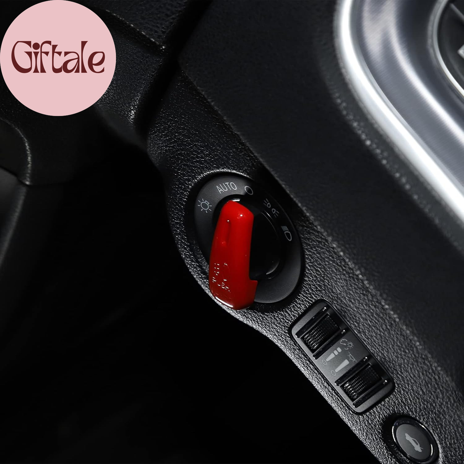 Headlight Control Switch Knob Cover Trim for 2015-2023 Dodge Challenger, for 201