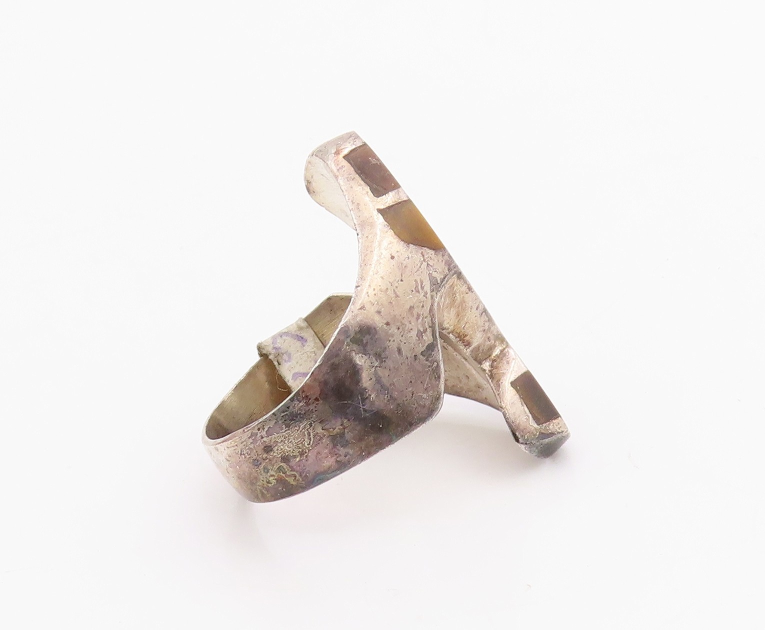 925 Sterling Silver Vintage Ring Solid Cutout Tig… - image 4