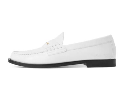 New Burberry Rupert Leather Penny Loafers Size 38.5 MSRP: $790.00