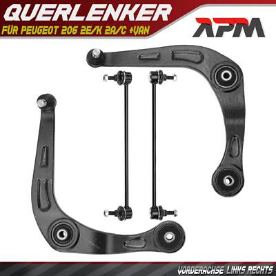 2x Querlenker + 2x Koppelstange Vorderachse - Für Mitsubishi ASX, Outlander, Citroen C-Crosser