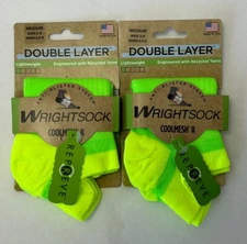 New Wrightsock Double Layer Coolmesh II 2-PAIR Men 5-8 Women 6.5-9 MEDIUM (W13)