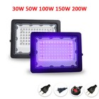 30W-200W LED UV Ultraviolet 395nm BlackLights FloodLight Stage Fluorescent Tape