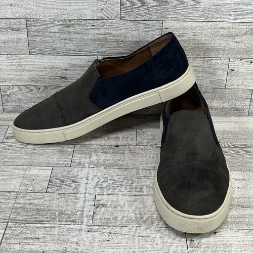 Frye Gemma Cap 3471123SKM Blue Gray Suede Slip-On Shoes Women Size 9M