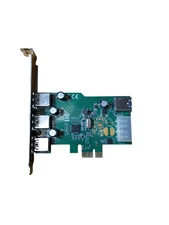 Syba 3 External USB 3.0 Type A Ports PCIe Expansion Card Low Profile SD-PEX20137