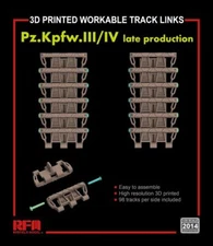 RYEFIELD MODEL RFM RM-2014 1/35 3D Print Workable Track for Pz.Kpfw.III/IV Late