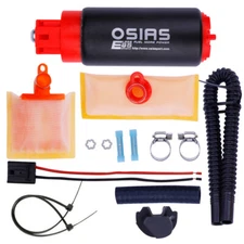 GENUINE OSIAS 340LPH Intank EFI Fuel Pump w/ Strainer & Install Kit 50-1000
