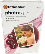 4x6 Glossy Professional Photopaper Officemax 270gram Printer 10mil