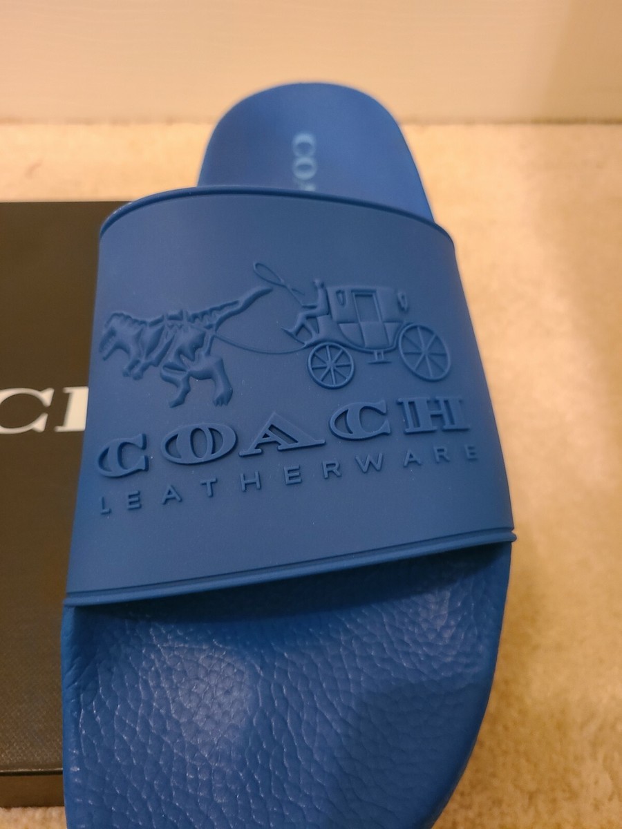 Coach Dark Blue Slides with Vibrant Red Logo Coach | Shoes | Coach Dark Blue Slides With Vibrant Red Logo  main image 4