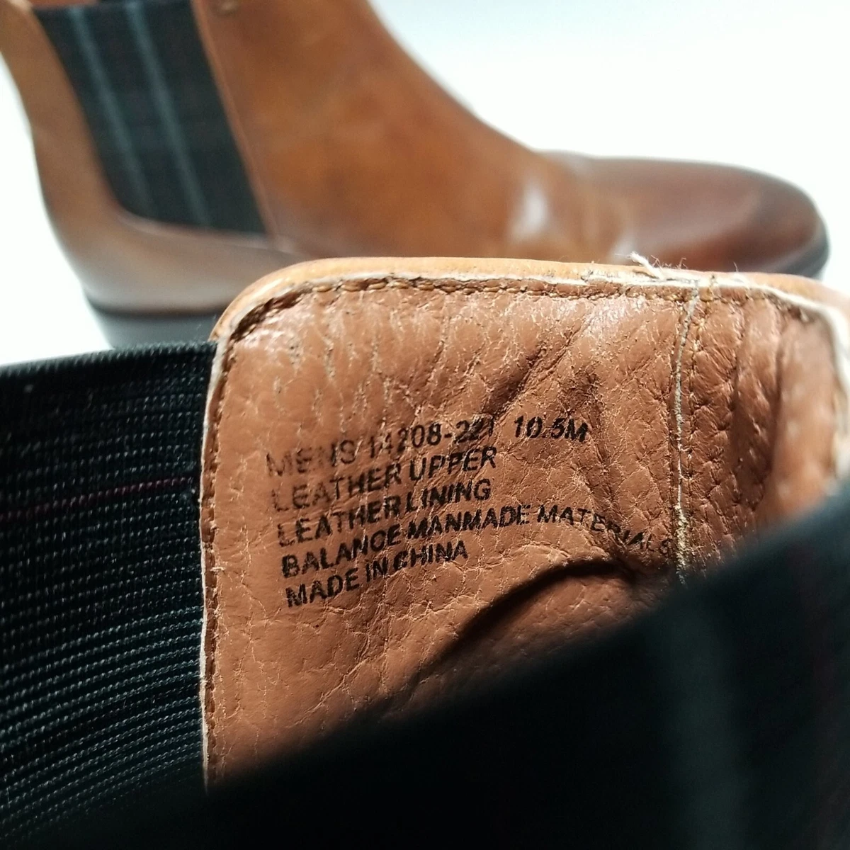 Florsheim Belfast Gore Cognac Leather Chelsea Ankle Boots Men s size 10.5 M