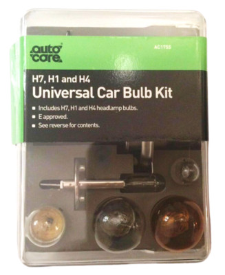 Autocare - Universal Auto H1 H4 & H7 Birnen Scheinwerfer, Stop, Seite & Heck Birne Kit