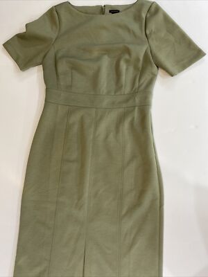 Ann Taylor Dress Sage Green A-Line Knee Length Zipper Back Size 10T EUC |  eBay
