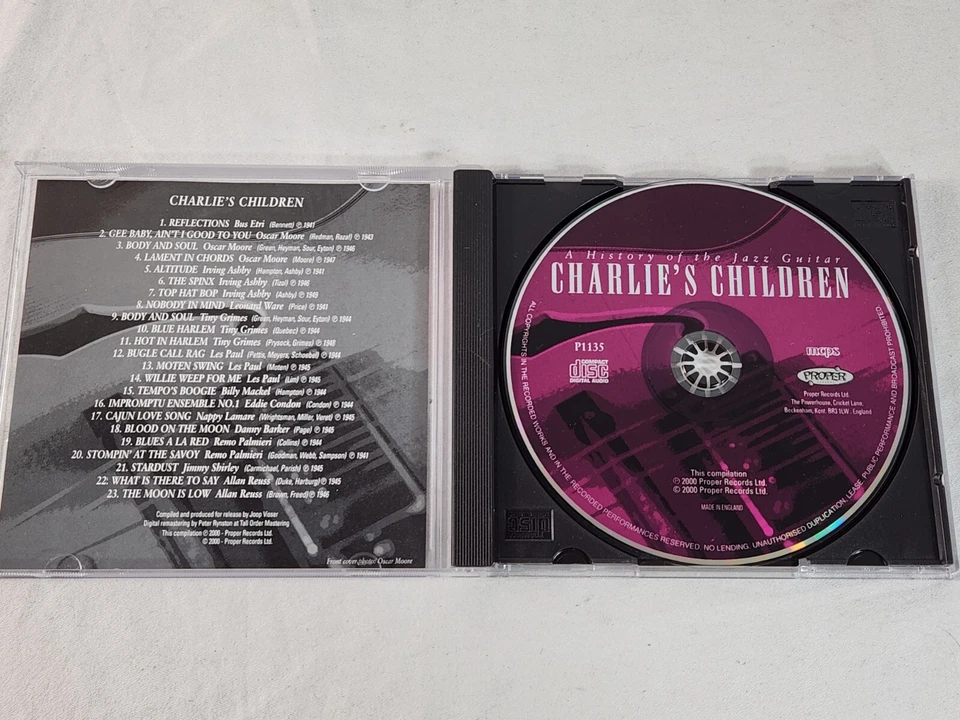 A History Of The Jazz Guitar - Charlie's Children 2000 CD Proper Disc NEAR MINT - Imagem 2 de 4
